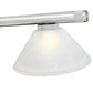Z-Lite Vanguard 59" 3-Light Brushed Nickel Steel and Aluminum Frame White Linen Glass Shade Billiard Light