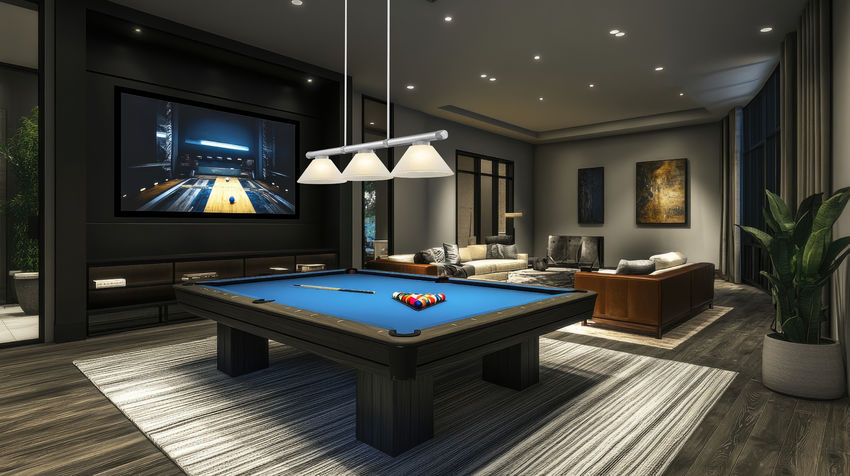 Z-Lite Vanguard 59" 3-Light Brushed Nickel Steel and Aluminum Frame White Linen Glass Shade Billiard Light