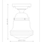 Z-Lite Vaughn 1-Light Chrome Steel Frame Matte Opal Glass Shade Flush Mount Lighting