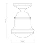 Z-Lite Vaughn 11" 1-Light Heritage Brass Flush Mount Lighting With Matte Opal Glass Shade