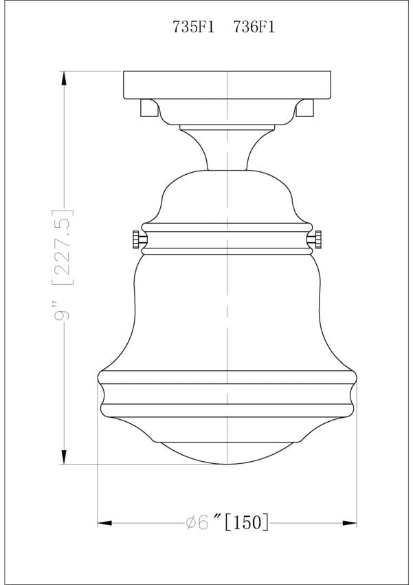 Z-Lite Vaughn 6" 1-Light Brushed Nickel Flush Mount Lighting With Clear Seedy Glass Shade