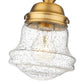 Z-Lite Vaughn 6" 1-Light Heritage Brass Flush Mount Lighting With Clear Seedy Glass Shade