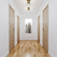 Z-Lite Vaughn 6" 1-Light Heritage Brass Flush Mount Lighting With Clear Seedy Glass Shade