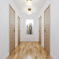 Z-Lite Vaughn 6" 1-Light Heritage Brass Flush Mount Lighting With Matte Opal Glass Shade