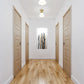 Z-Lite Vaughn 6" 1-Light Luxe Gold Steel Frame Matte Opal Glass Shade Flush Mount Lighting