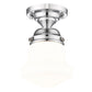 Z-Lite Vaughn 735F1-CH 1-Light Chrome Steel Frame Matte Opal Glass Shade Flush Mount Lighting