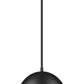 Z-Lite Vega 12" 1-Light Matte Black Steel Frame Matte Black and Gold Frame Pendant Light
