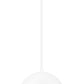 Z-Lite Vega 12" 1-Light Matte White Steel Frame Matte White and Gold Frame Pendant Light