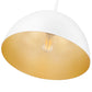 Z-Lite Vega 12" 1-Light Matte White Steel Frame Matte White and Gold Frame Pendant Light