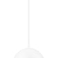 Z-Lite Vega 12" 1-Light Matte White Steel Frame Matte White and Gold Frame Pendant Light