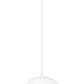 Z-Lite Vega 12" 1-Light Matte White Steel Frame Matte White and Gold Frame Pendant Light