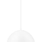 Z-Lite Vega 16" 1-Light Matte White Steel Frame Matte White and Gold Frame Pendant Light