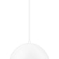 Z-Lite Vega 16" 1-Light Matte White Steel Frame Matte White and Gold Frame Pendant Light