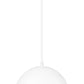 Z-Lite Vega 16" 1-Light Matte White Steel Frame Matte White and Gold Frame Pendant Light