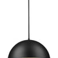 Z-Lite Vega 24" 3-Light Matte Black Steel Frame Matte Black and Gold Frame Pendant Light