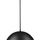 Z-Lite Vega 24" 3-Light Matte Black Steel Frame Matte Black and Gold Frame Pendant Light