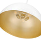Z-Lite Vega 24" 3-Light Matte White Steel Frame Matte White and Gold Frame Pendant Light