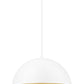 Z-Lite Vega 24" 3-Light Matte White Steel Frame Matte White and Gold Frame Pendant Light