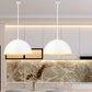 Z-Lite Vega 24" 3-Light Matte White Steel Frame Matte White and Gold Frame Pendant Light