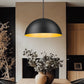 Z-Lite Vega 32" 3-Light Matte Black Steel Frame Matte Black and Gold Frame Pendant Light