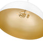 Z-Lite Vega 32" 3-Light Matte White Steel Frame Matte White and Gold Frame Pendant Light