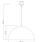 Z-Lite Vega 32" 3-Light Matte White Steel Frame Matte White and Gold Frame Pendant Light