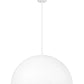 Z-Lite Vega 32" 3-Light Matte White Steel Frame Matte White and Gold Frame Pendant Light
