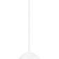 Z-Lite Vega 8" 1-Light Matte White Steel Frame Matte White and Gold Frame Pendant Light