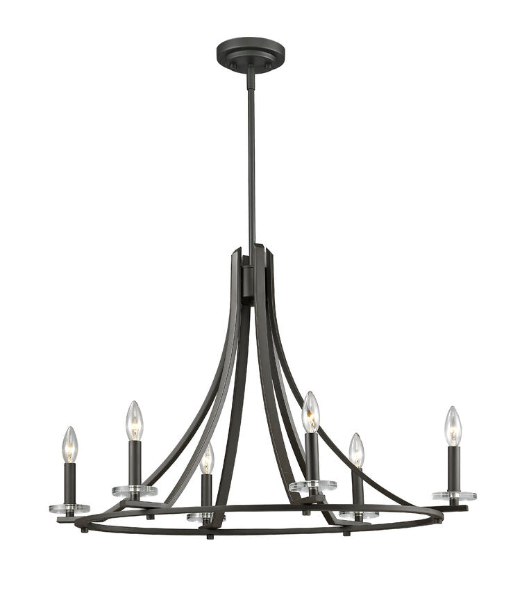 Z-Lite Verona 19" 6-Light Bronze Pendant Light