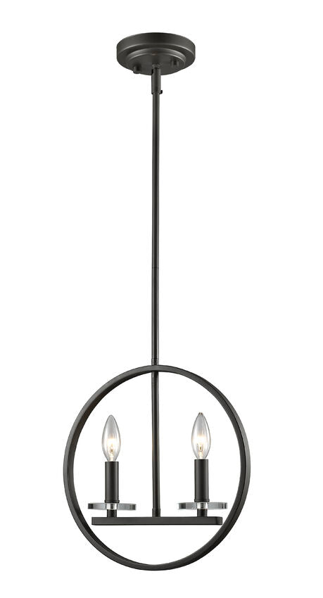 Z-Lite Verona 3" 2-Light Bronze Pendant Light