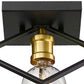 Z-Lite Vertical 10" 1-Light Bronze and Olde Brass Steel Flush Mount Lighting