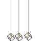 Z-Lite Vertical 10" 3-Light Bronze and Olde Brass Steel Island Light
