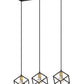 Z-Lite Vertical 10" 3-Light Bronze and Olde Brass Steel Island Light
