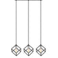 Z-Lite Vertical 10" 3-Light Matte Black and Brushed Nickel Steel Island Light