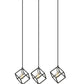 Z-Lite Vertical 10" 3-Light Matte Black and Brushed Nickel Steel Island Light