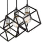 Z-Lite Vertical 10" 3-Light Matte Black and Brushed Nickel Steel Island Light
