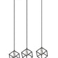 Z-Lite Vertical 10" 3-Light Matte Black and Brushed Nickel Steel Island Light