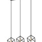 Z-Lite Vertical 10" 3-Light Matte Black and Brushed Nickel Steel Island Light