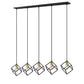Z-Lite Vertical 10" 5-Light Bronze and Olde Brass Steel Island Light