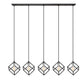 Z-Lite Vertical 10" 5-Light Matte Black and Brushed Nickel Steel Island Light