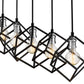Z-Lite Vertical 10" 5-Light Matte Black and Brushed Nickel Steel Island Light