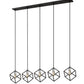 Z-Lite Vertical 10" 5-Light Matte Black and Brushed Nickel Steel Island Light
