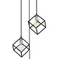 Z-Lite Vertical 18" 3-Light Matte Black and Brushed Nickel Pendant Light