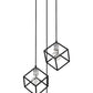 Z-Lite Vertical 18" 3-Light Matte Black and Brushed Nickel Pendant Light