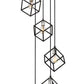 Z-Lite Vertical 21" 5-Light Matte Black and Brushed Nickel Pendant Light