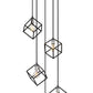 Z-Lite Vertical 21" 5-Light Matte Black and Brushed Nickel Pendant Light