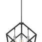 Z-Lite Vertical 24" 4-Light Matte Black and Brushed Nickel Pendant Light