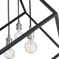 Z-Lite Vertical 24" 4-Light Matte Black and Brushed Nickel Pendant Light