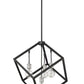 Z-Lite Vertical 24" 4-Light Matte Black and Brushed Nickel Pendant Light