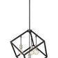 Z-Lite Vertical 24" 4-Light Matte Black and Brushed Nickel Pendant Light